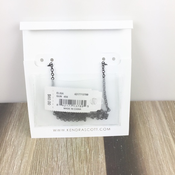 Kendra Scott Elisa abalone gunmetal necklace - Picture 2 of 3